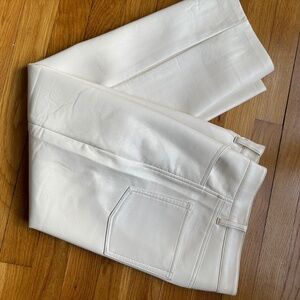 White Aritzia leather-like pants